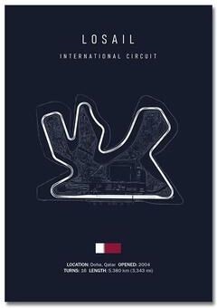 Inspire Essentials F1 Circuit Track Wall Art Canvas Motorsport Racing Poster 7 11.81 X 17.72 Inches