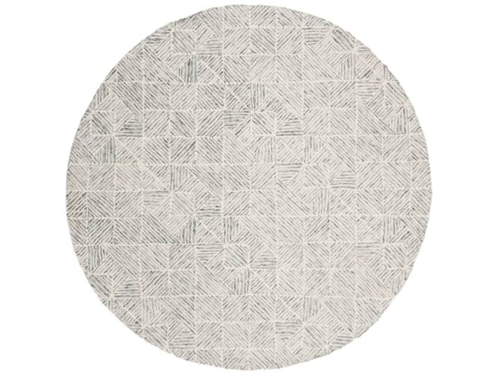 Tapis moderne en laine vert/blanc, 122 cm