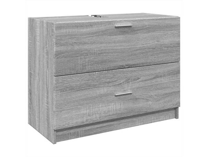 ON SALE Armoire d'évier stable - sonoma gris - 78x37x59 cm - bois d'ingénierie - Meuble-lavabo(611167)