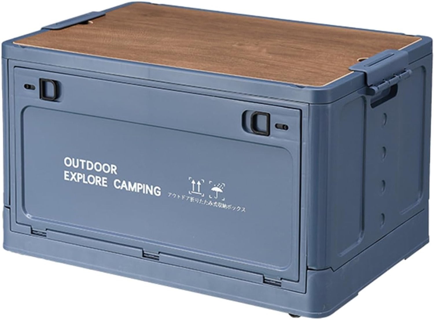 Opvouwbare camping opbergdoos met deksel en handvatten