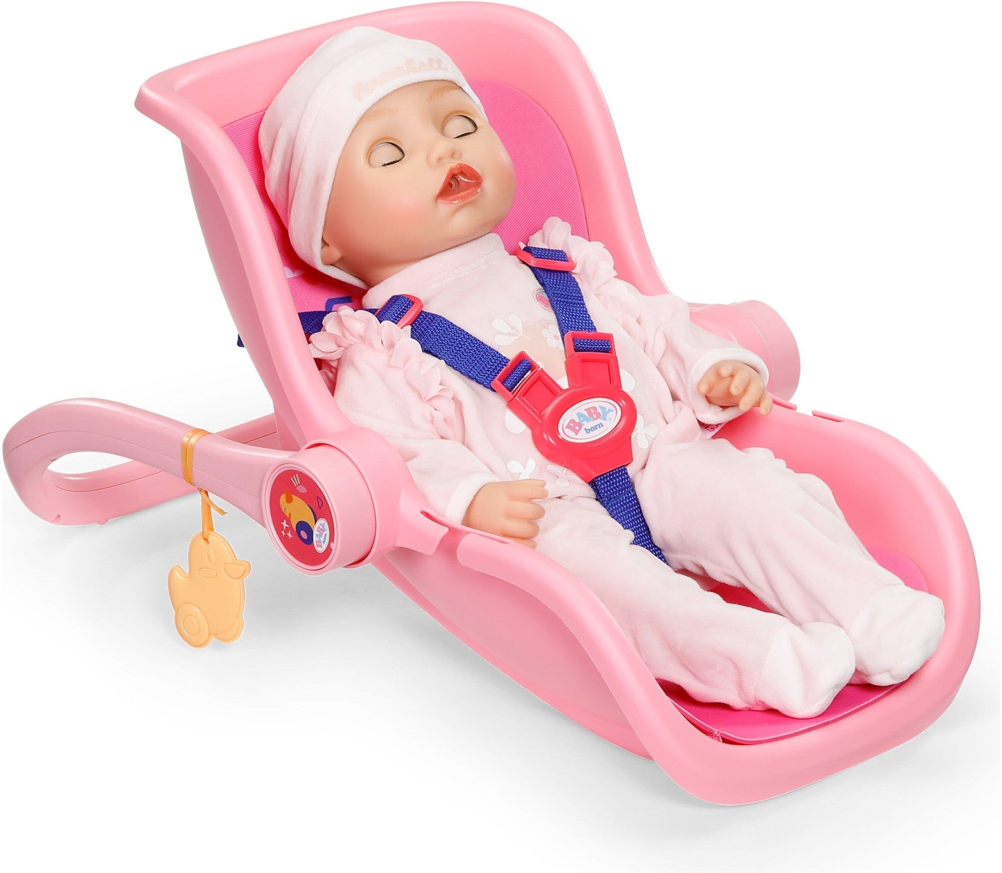 Zapf Creation BABY born Comfort Seat Pink Doll Carrier and Rocking Seat for Babies, 36-43 cm, Pink