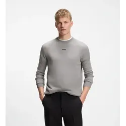 BOSS für Herren. 50553801 Rundhals-Pullover grau (M), Lässig, Baumwolle