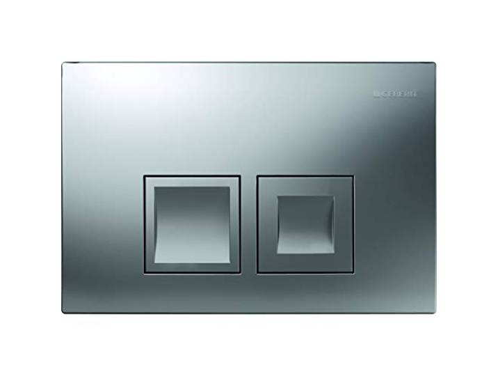 Geberit 115135461 bedieningsplaat Delta50 voor 2 hoeveelheden spoeling, mat-chroom