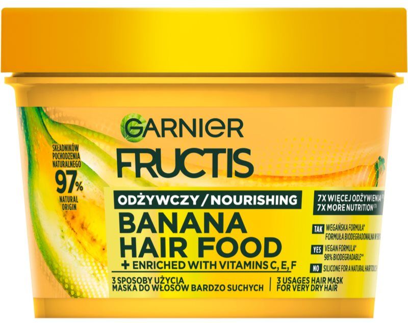 Garnier Fructis Banana Hair Food Närande mask för torrt hår 400 ml