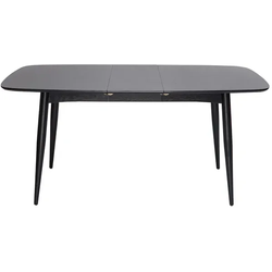 Schwarzer ausziehbarer Tisch 130-160 cm NORDECO
