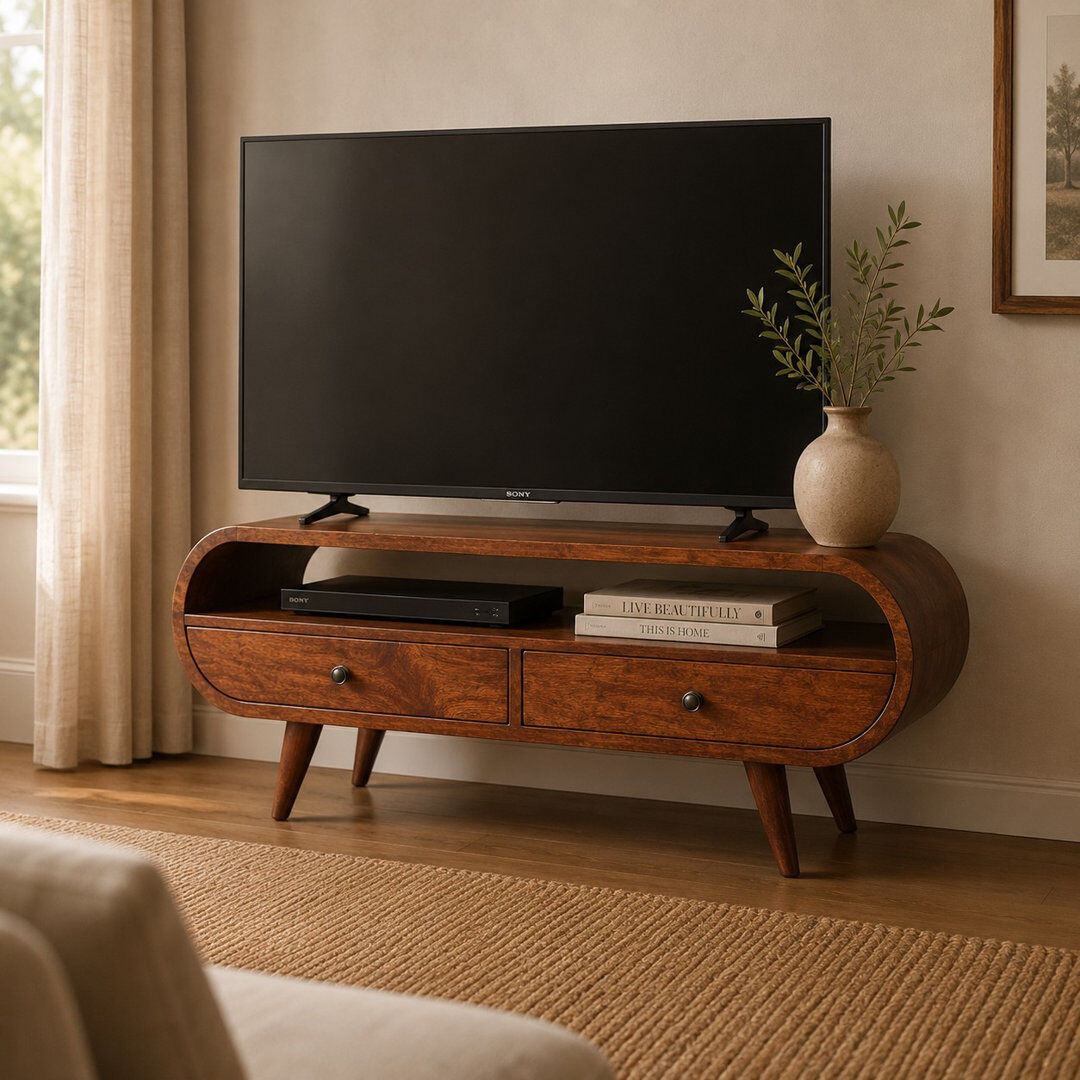 Alpen Home Creaser Unfinished TV Stand for TVs up to 32" Brown;Unfinished 32"
