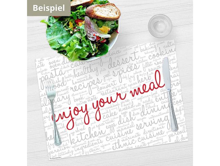 Tischset Enjoy your meal 12er-Set 44 x 32cm Multicolor