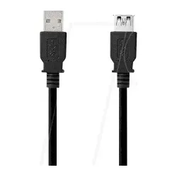 N CCGL61010BK20 - USB 5 Gb/s Kabel, A-Stecker > A-Buchse, 2m, Schwarz