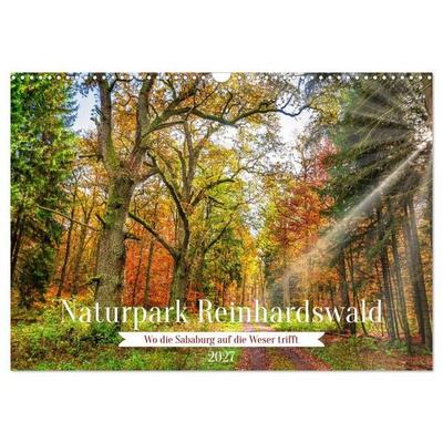 Naturpark Reinhardswald - Wo die Sababurg auf die Weser trifft (Wandkalender 2027 DIN A3 quer), CALVENDO Monatskalender