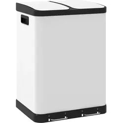 TRETEIMER 30l Metall Kunststoff Weiß
