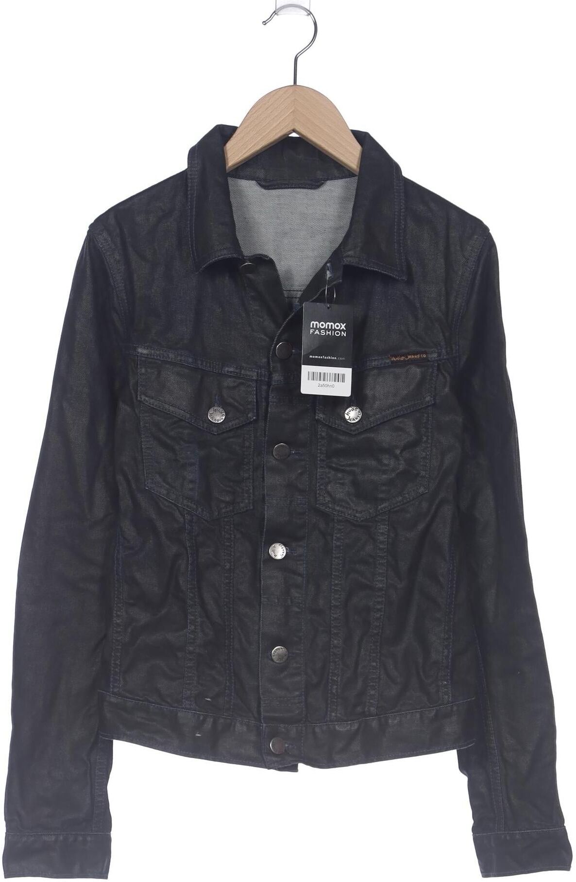 Nudie Jeans Damen Jacke, Schwarz, Gr. XS, Baumwolle - Second Hand