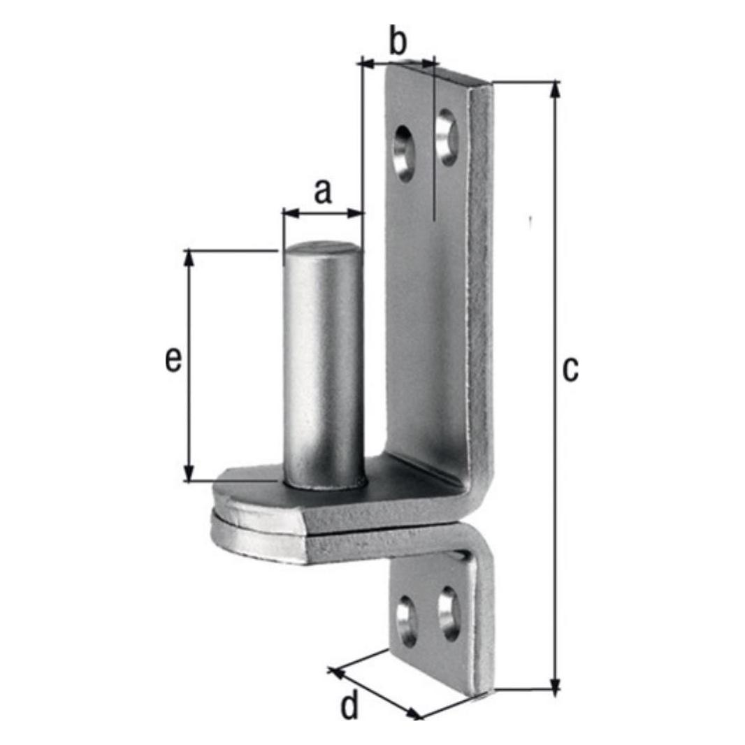 GAH Kloben auf Platte 16x13mm Edelstahl (Kloben, 1 Stk.) (318222)