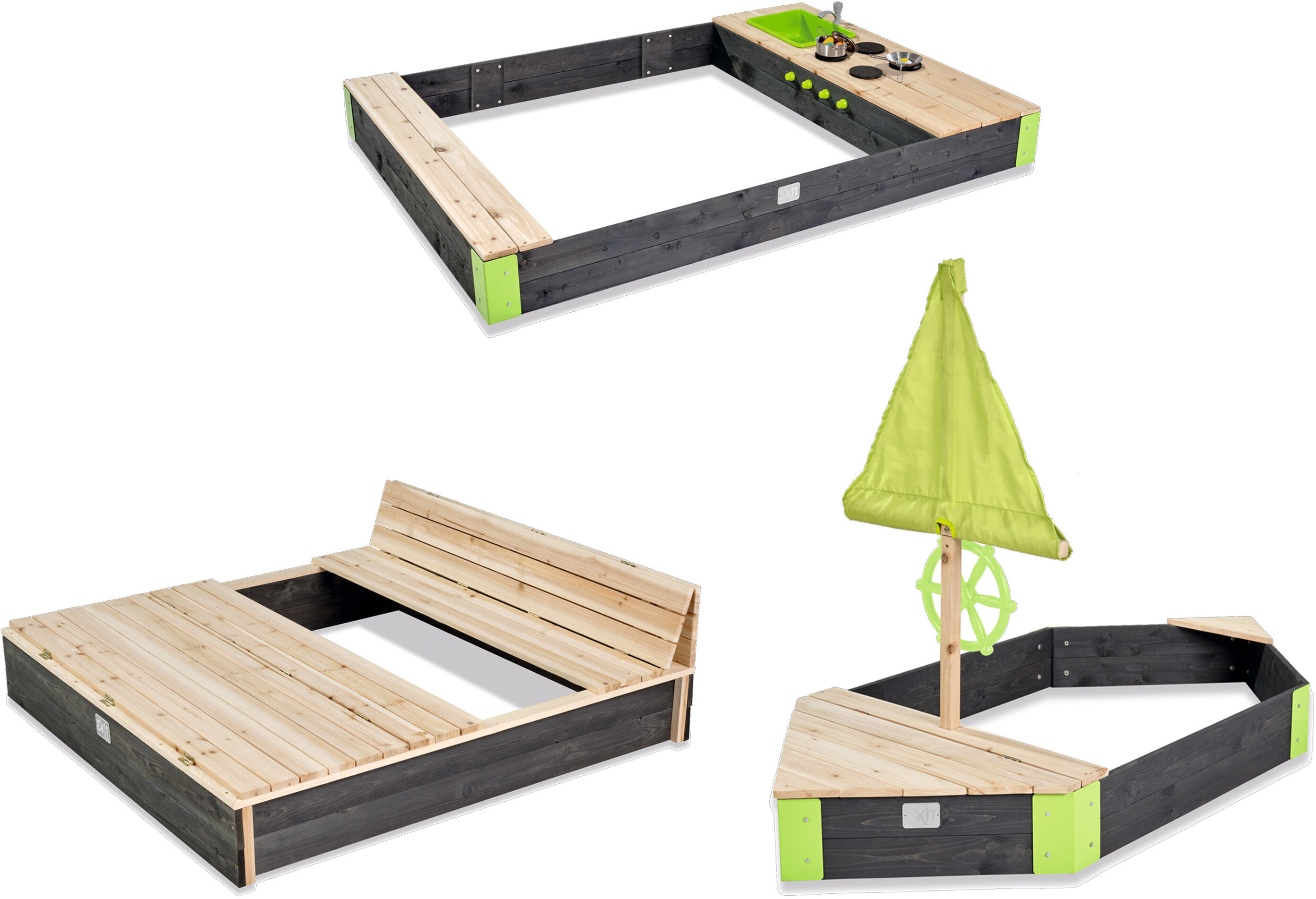 EXIT TOYS Aksent Holzsandkasten