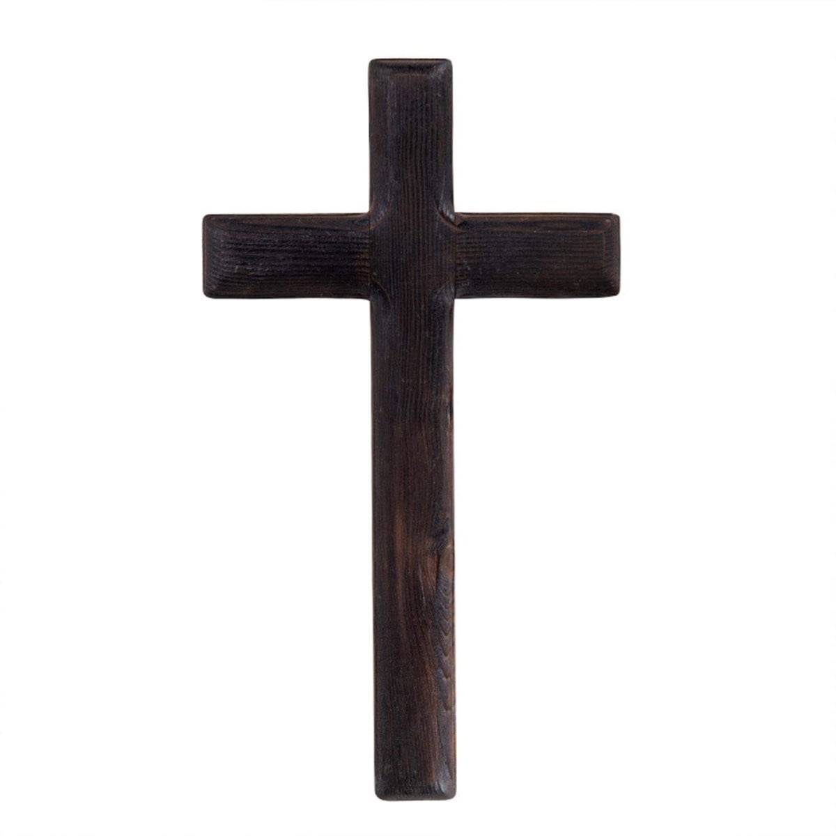Dailygoods Dailygoody Wandkruis Decoratie - Massief Eikenhout - Zwart