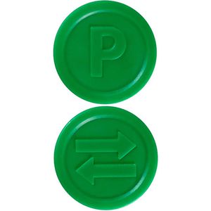 Wolf&Appenzeller Wertmarken 901298, Pfand, Chips aus PP, grün, Ø 25mm, 100 Stück