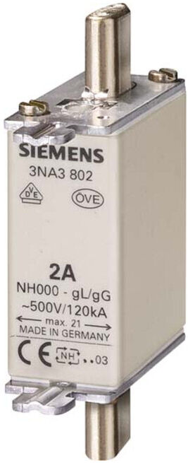 Siemens Indus.Sector Porte-fusible NH G000 32A 500AC/250DC 3NA3812 (3NA3812)