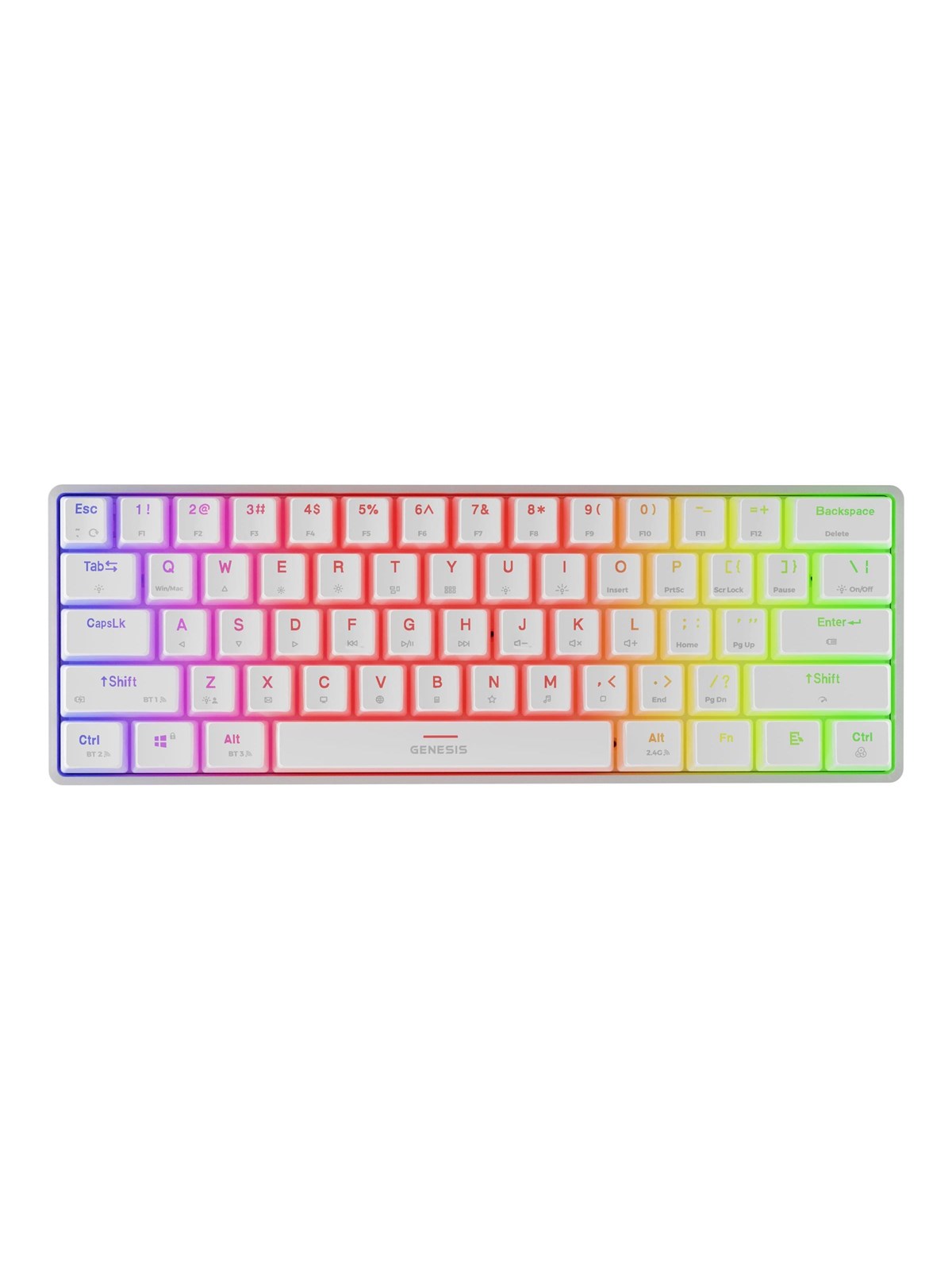 Genesis Thor 660 G2 RGB - Gaming Tastatur - 60% - Englisch (US) - Weiss