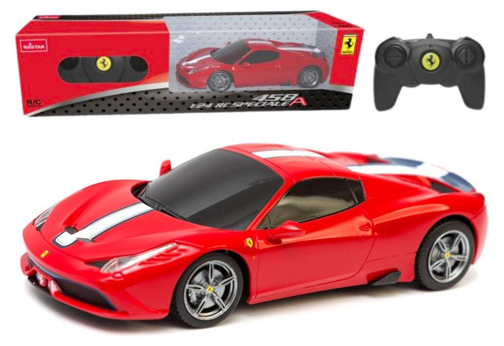 Rastar RC sportwagen 1:24 op afstand bestuurbare Ferrari 458 Speciale - Rood