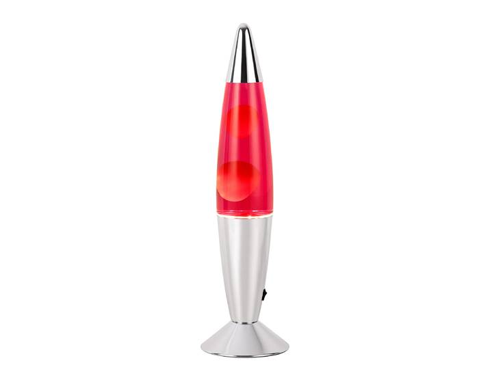 Lava-Lampe COMEBACK Ø 11cm Rot/Rot Klarglas, Aluminum, Wachs Nicht austauschbare LEDs