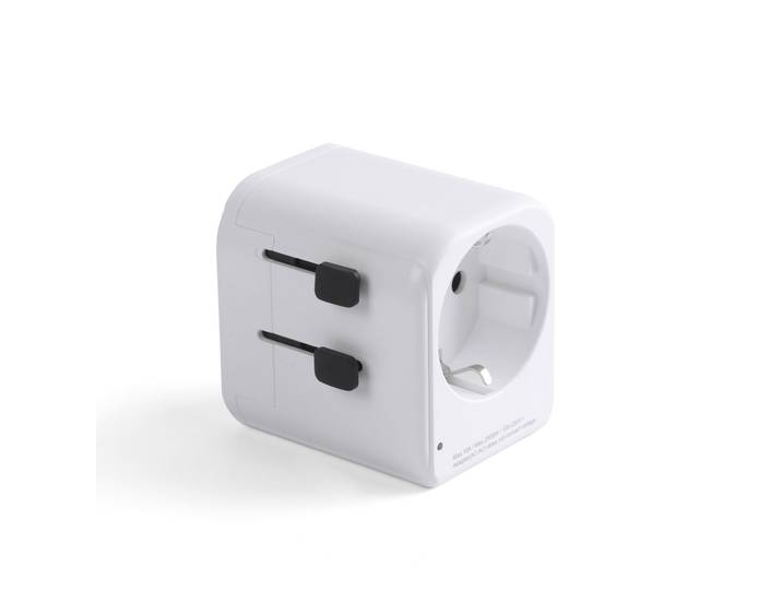 Watt & Co Adaptateur universel de voyage multipays - Blanc