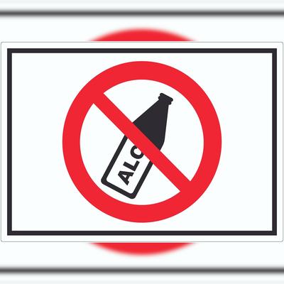 HB-Druck Alkohol verbot Symbol Aufkleber A0 (841x1189mm)
