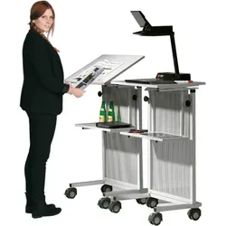 Rednerpult mit Lochblech Frontblende der Serie RP 70