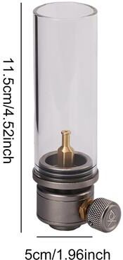 Smart Shopping Spot Outdoor Gas Atmosphere Lamp With Glass Lampshade Aluminum Alloy Gas Lantern For Camping, Hiking, And Fishing silver