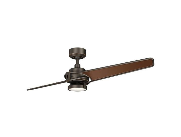 Ventilateur de plafond led 142 cm acier bronze