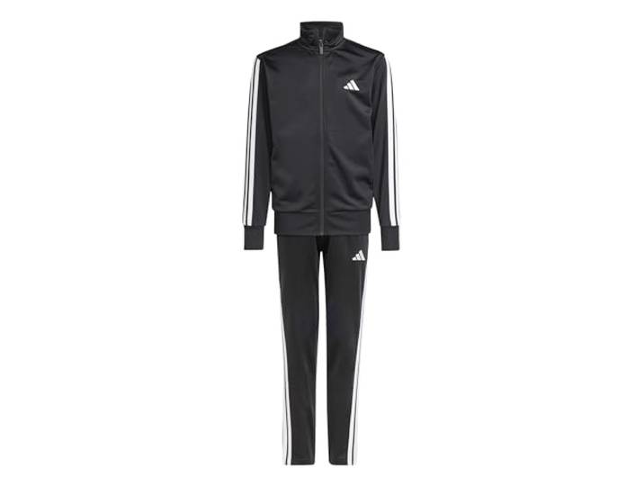 adidas Unisex Kinder Essentials Climacool Stripes Track Suit, black/white, 11-12 Years
