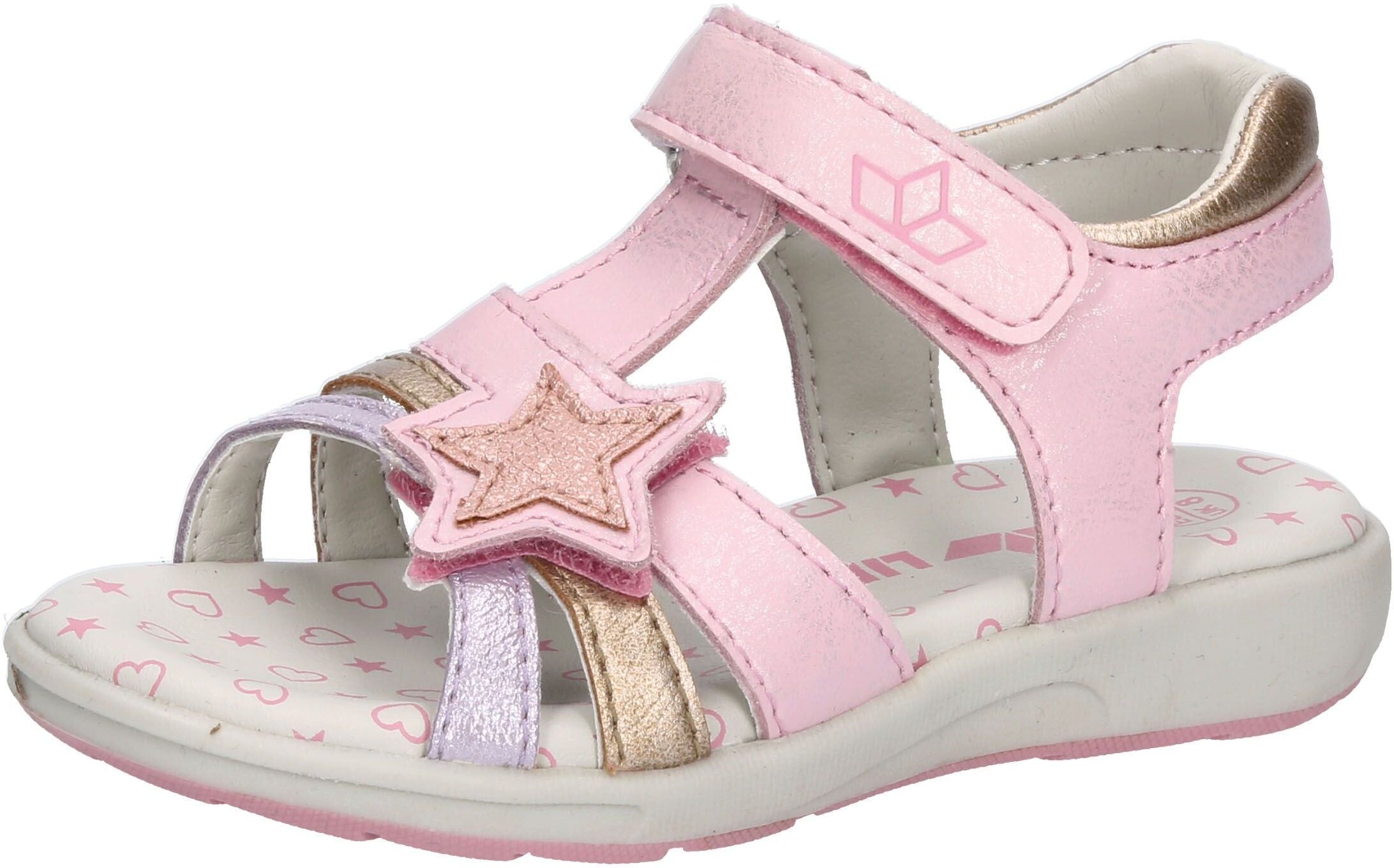 Sandale LICO "Sandale Rinara V", Mädchen, Gr. 29, Textil, rosa, Leder, Schuhe Sandale
