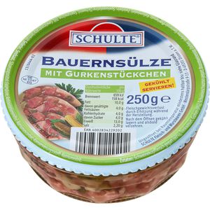 Schulte-Wurst Wurstkonserve Bauernsülze, Schweinefleisch, 250 g