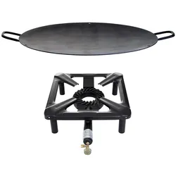 Allgrill Hockerkocher-Set (groß) mit Eisen-Wok/Grillschale Ø 50 cm - ohne Zündsicherung