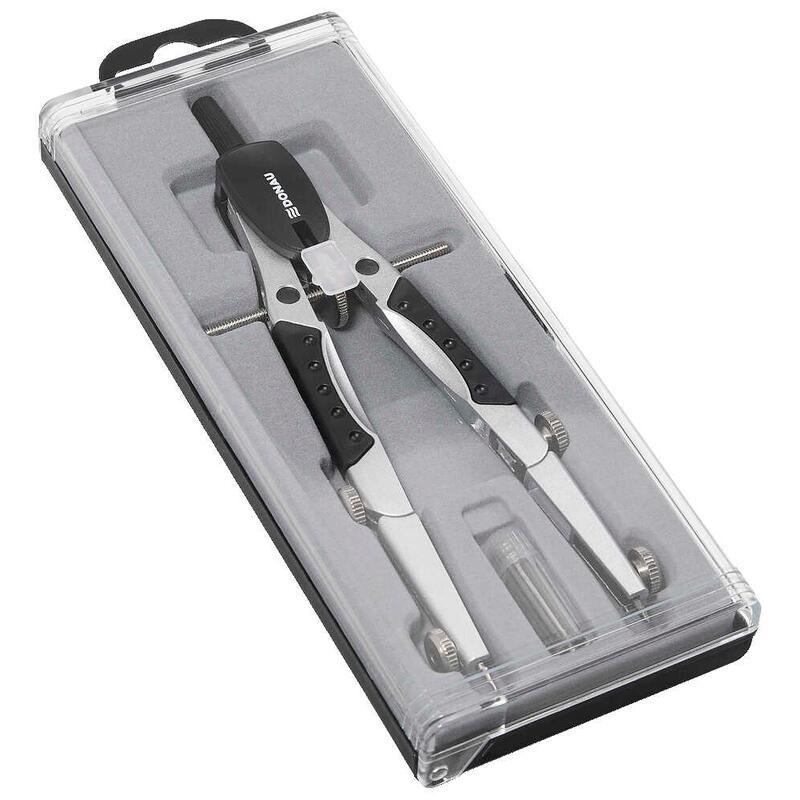 DONAU Geometriezirkel 5500100-03, silber/schwarz, Ø 17,0 cm