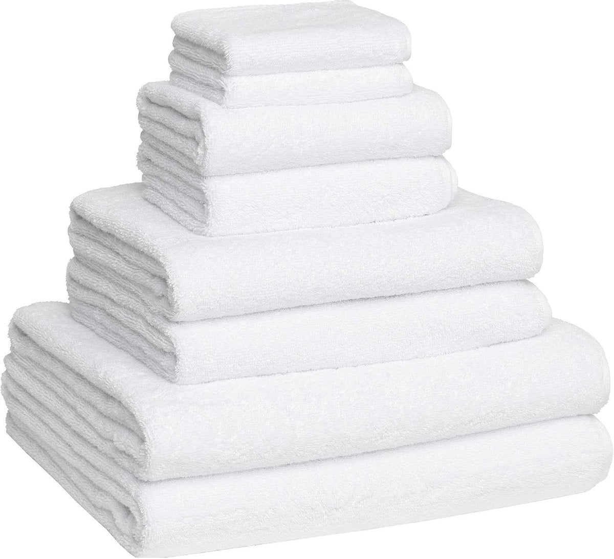 Set van 8 luxe witte badhanddoeken van Turks katoen