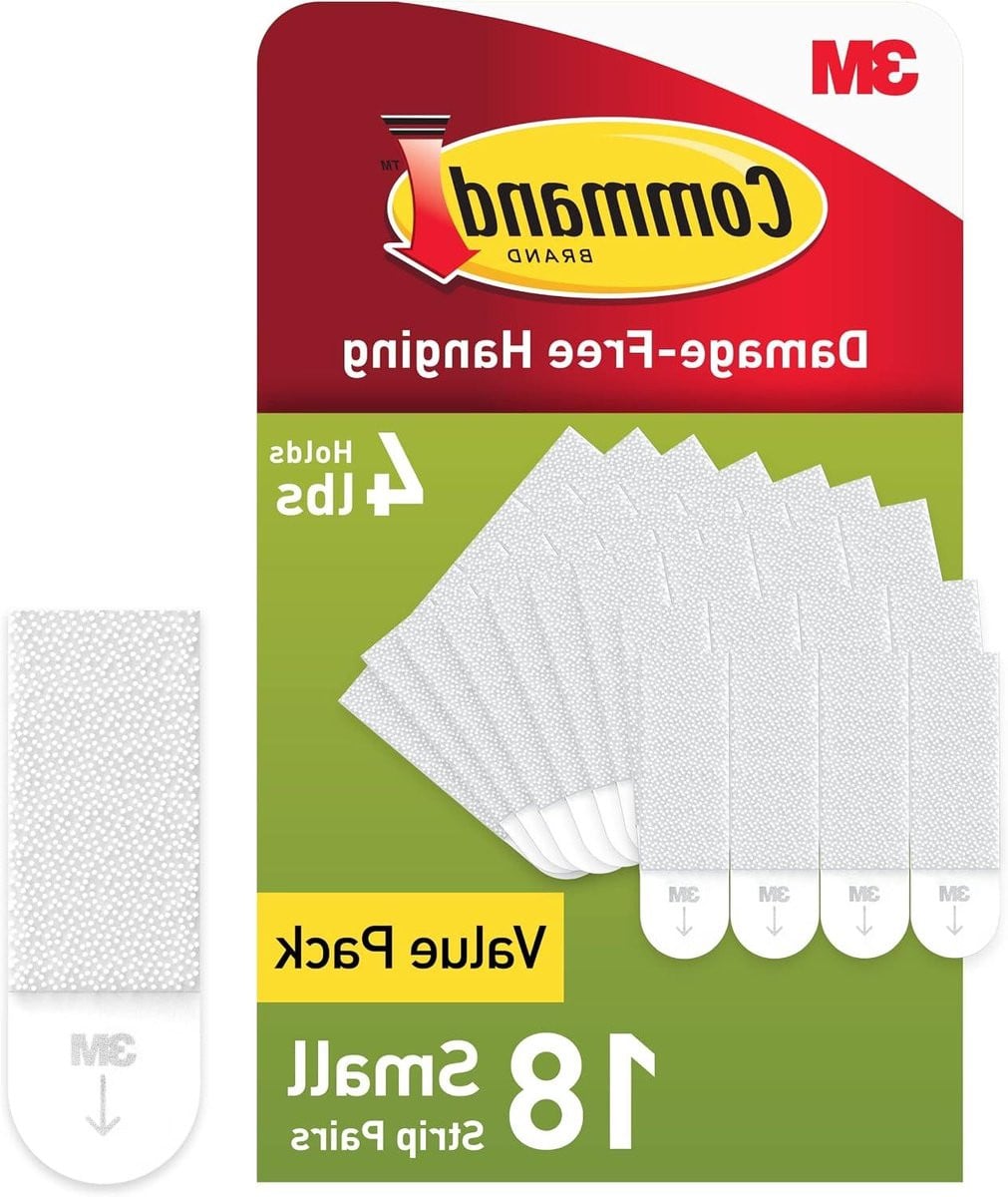 Kleine foto ophangstrips Wit - 18 paar schadevrij verwijderbare wandstrips voor decoratie