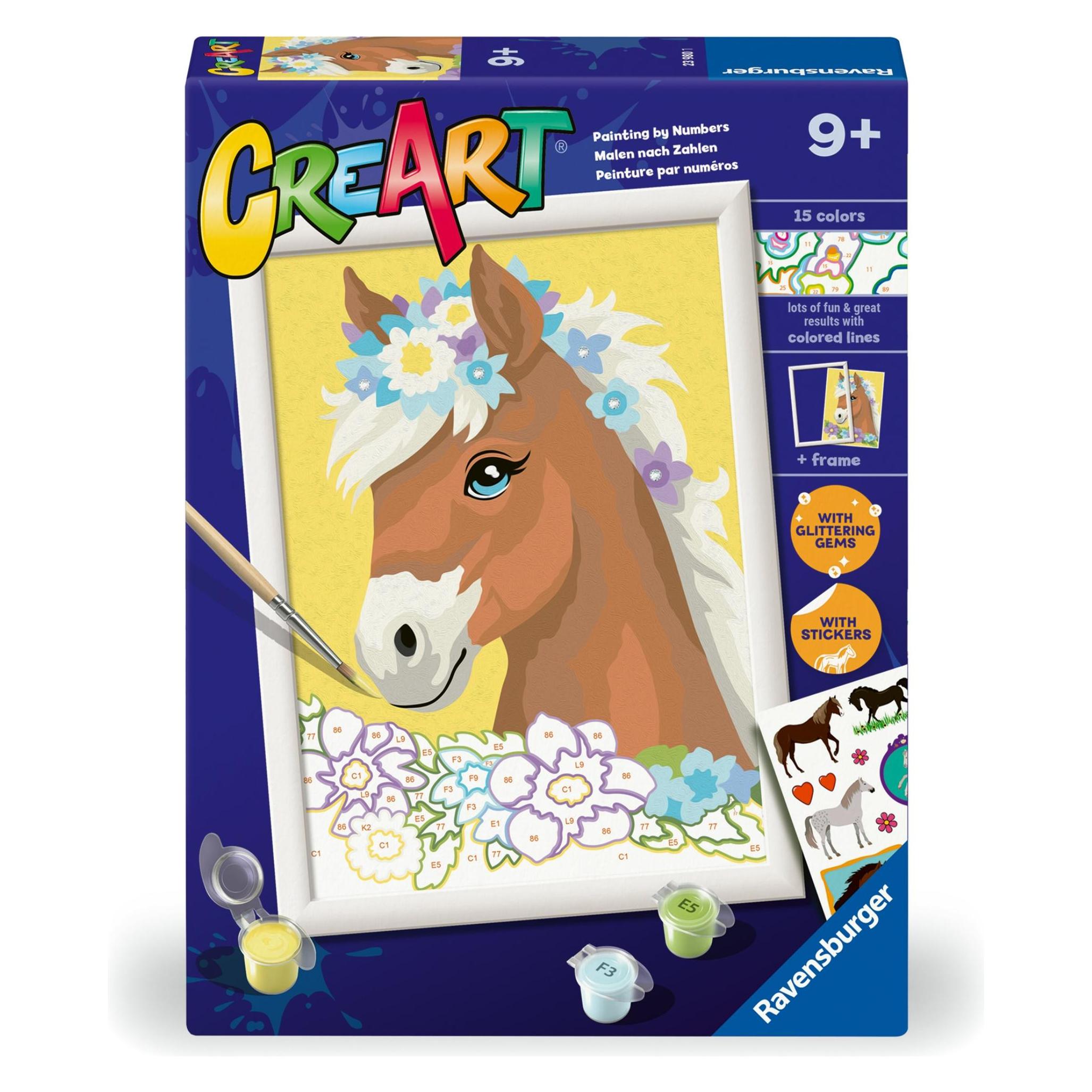 Ravensburger CreArt - Malen nach Zahlen - Horse with flowers (23980)