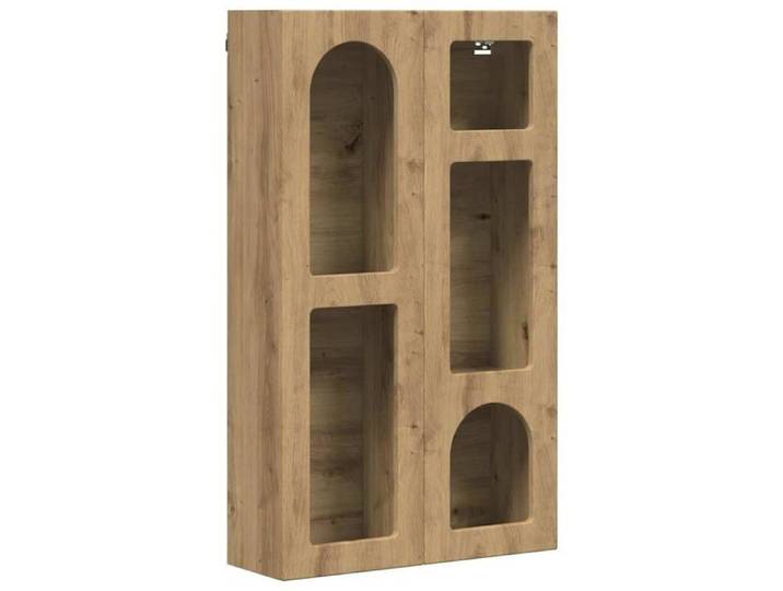 Armoire suspendue moderne - - Chêne artisanal - Bois d'ingénierie - 59x20x100 cm - 5 étagères - Montage mural