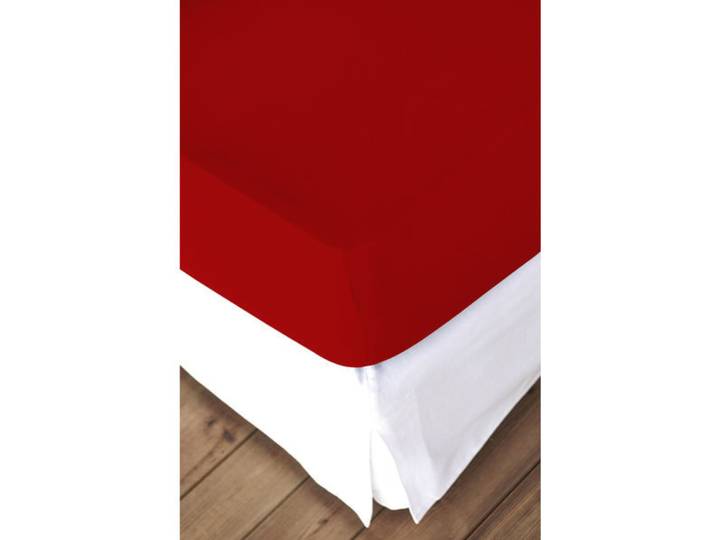 Living Home Fixleintuch Mako Rouge Baumwolle 90 x 200 cm - Fixleintuch