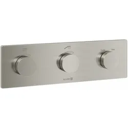 Kludi PUSHTRONIC elektronisches Unterputz-Thermostat Serie Kludi-TRONIC Farbe Stainless Brushed Nickel DN 15 mit WLAN und APP-Steuerung