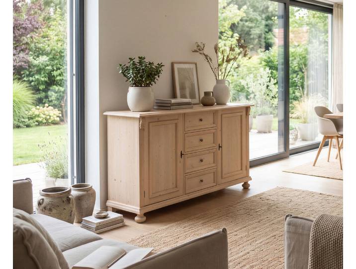 Sideboard Bavaria in Fichte massiv – Montierte Lieferung – 3%-Vorkasse-Rabatt