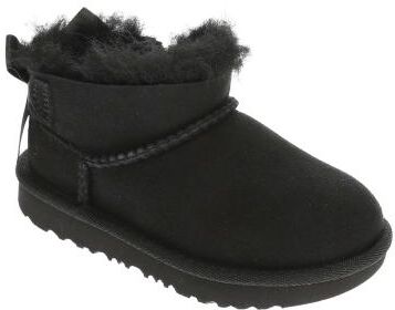UGG Ultra Mini Bailey Bow T (Kids Toddler) Casual in Black, Size 10 Toddler M, Leather