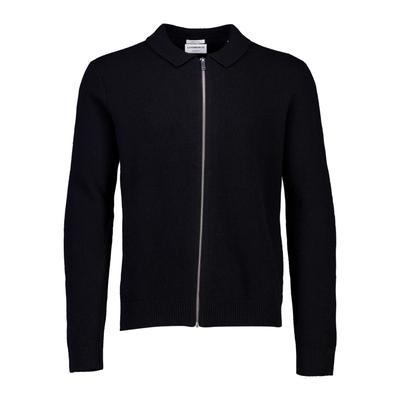 Cardigan LINDBERGH "Cardigan Relaxed Fit", Herren, Gr. XL, schwarz, Obermaterial: 80% Wolle, 20% Nylon, unifarben, Strickjacken
