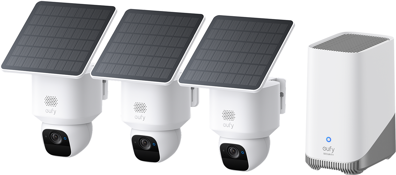 eufyCam Solo E30 3-Kamera-Set und Anker eufy HomeBase™ S380