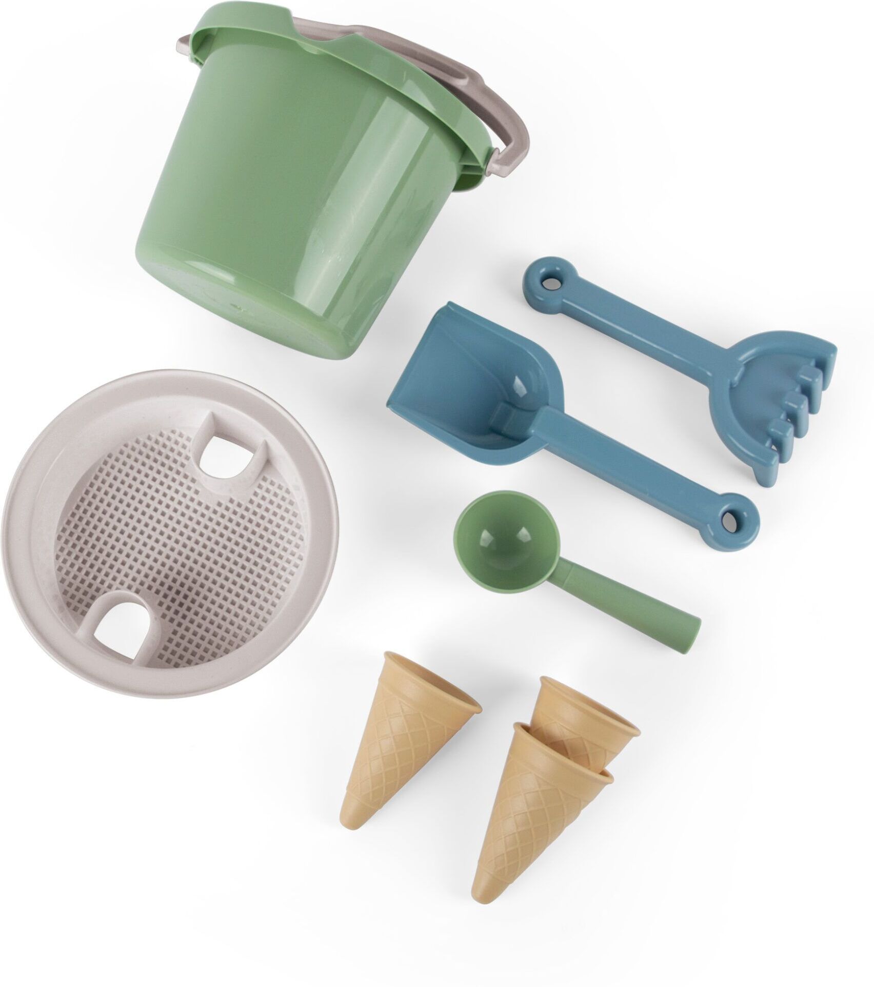 Dantoy - Bucket set w. Ice cream cones - Green (4800)