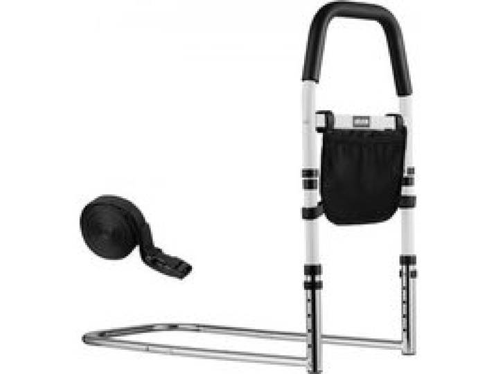 VEVOR Aufstehhilfe Bett 610x320x63 5mm, Haltegriff mit PU-Handlauf, Rohr-Bettstock, Einstiegshilfe aus Karbonstahl für Senioren & Patienten, passend für Kingsize-, Queensize-, Full- & Twin-Betten