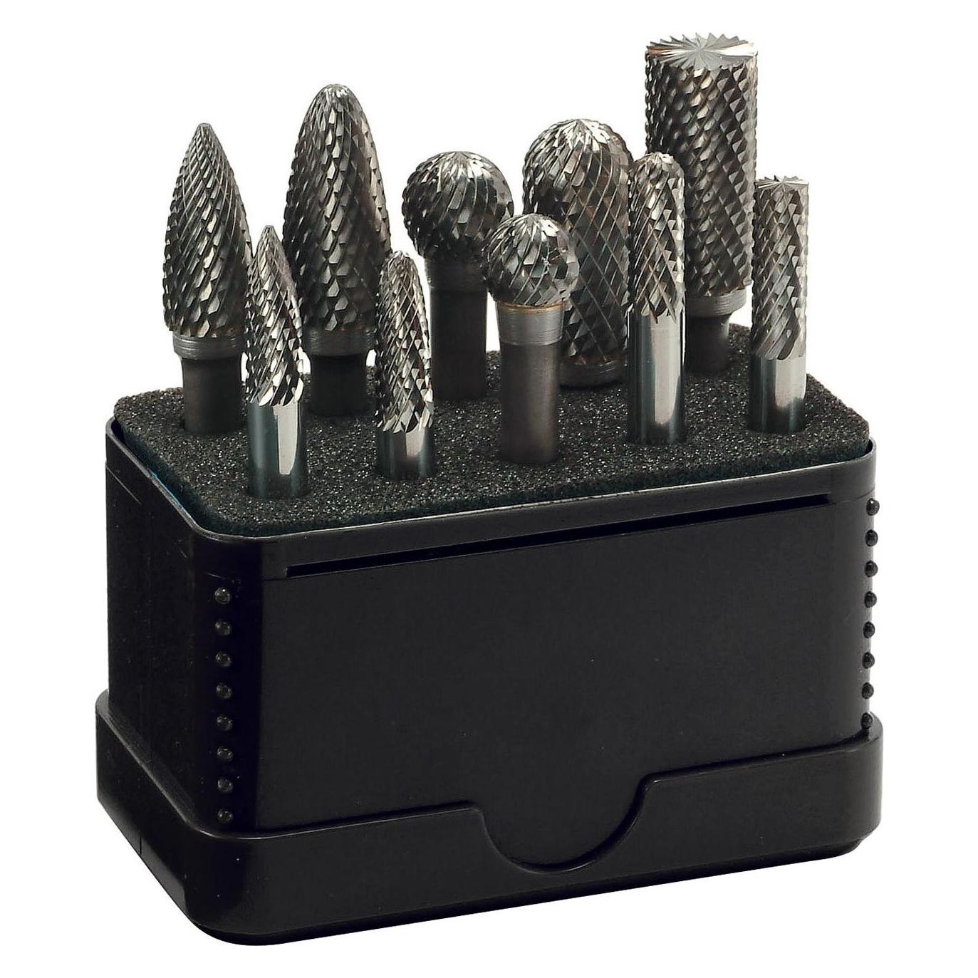 BEZ TC Rotary Burrs set 10 pcs,cut 6, shank O 6 mm ZYA (776000005100)