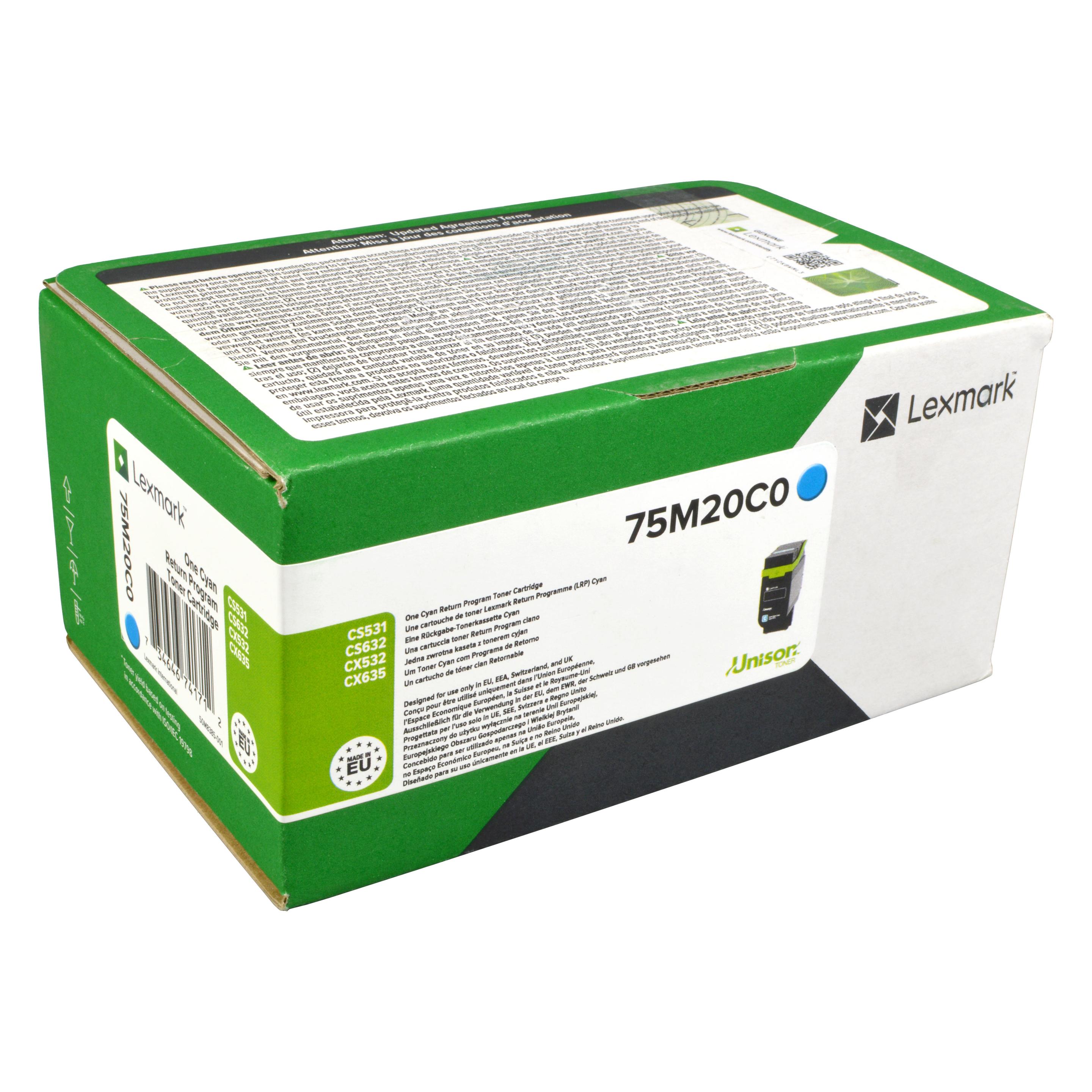 Lexmark Lxk CS/X53x,CS/X63x Cyn Rtn 2K Crtg (C) (75M20C0)