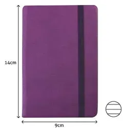 SMARTD Notizbuch 14x9cm Semi Leder Lila 116 Flh Tagesordnung