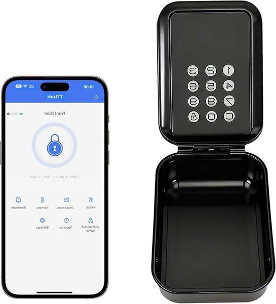TECKZOON Slimme Sleutelkluis - App Gestuurd - Zwart