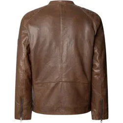 Pepe Jeans für Herren. PM4027178 Braune Joey-Jacke (S), Lässig, Leder